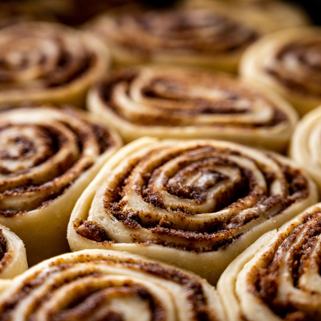 Cinnamon Rolls before baking.